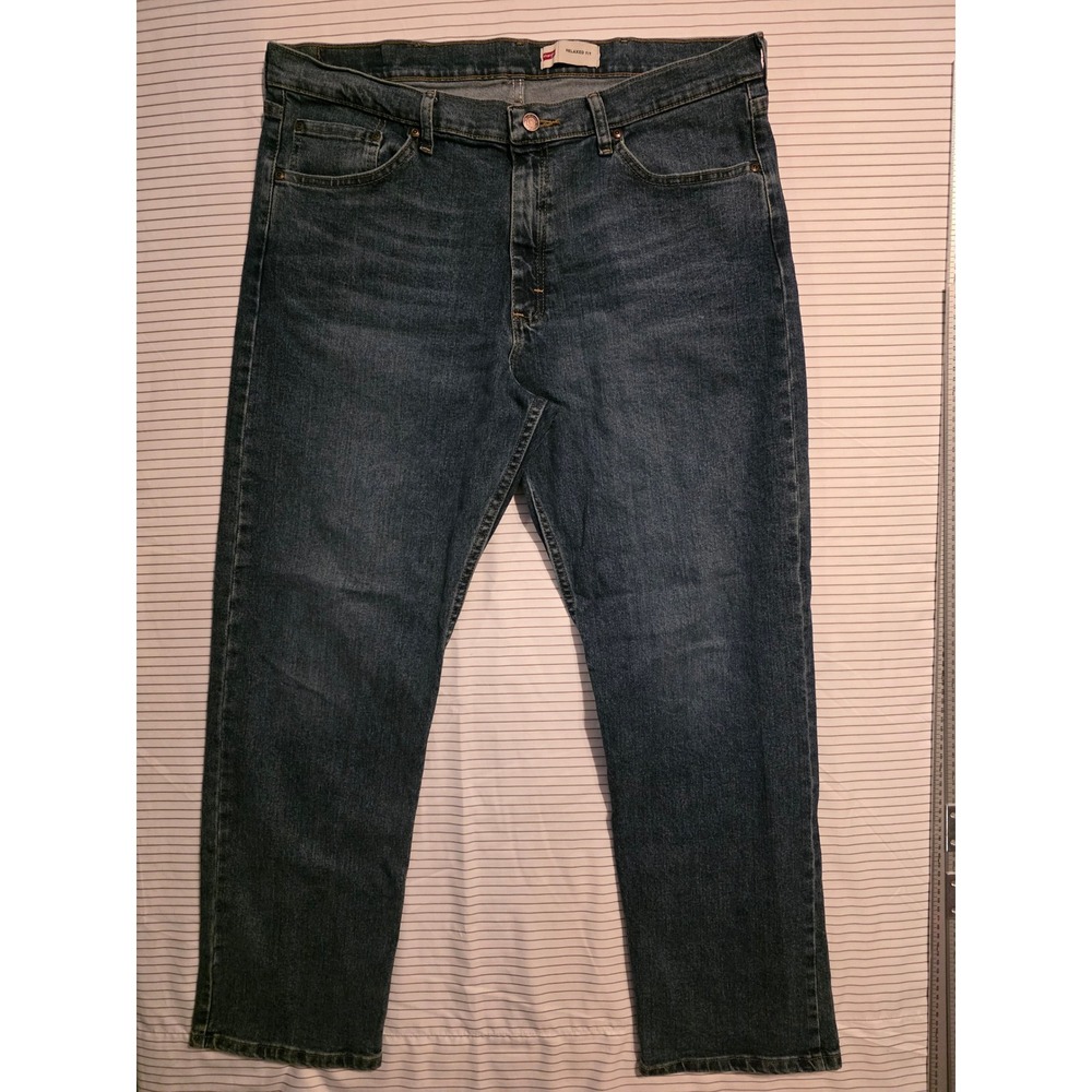 1285 Wrangler Relaxed Fit Dark Wash Denim Jeans 36x30 9TRLFSM